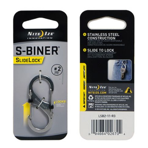Карабин Nite Ize S-Biner SlideLock #2 сталь 