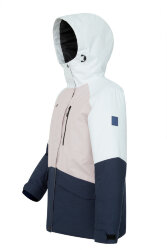 Куртка утепленная женская Бирюса белый/розовый/синий