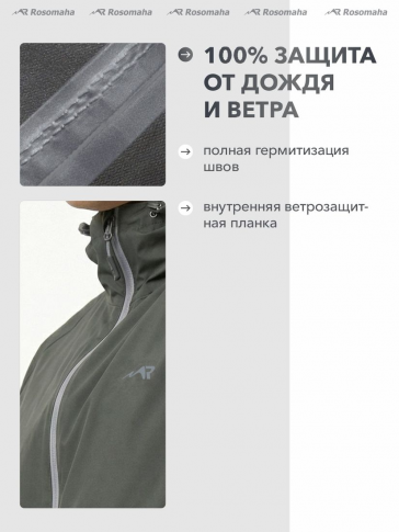 Куртка мужская Росомаха Бора серый 