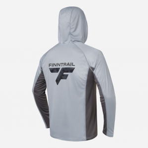 Рубашка лонгслив мужская FINNTRAIL WAVE BIG серый с UV-защитой