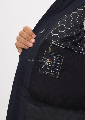Мужской пуховик Technology of Comfort 5703 темно-синий 
