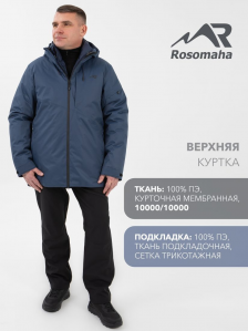 Куртка мужская 2 в 1 Росомаха Хаптагай (синий)