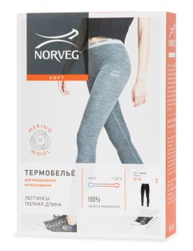 Термолеггинсы женские Norveg серии SOFT черные