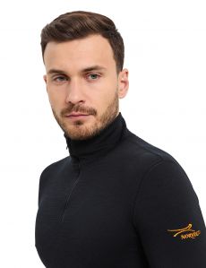 Термобелье мужское Norveg HUNTER верх с воротом черный