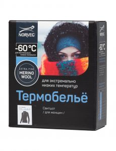 Термобелье женское NORVEG -60 верх антрацит