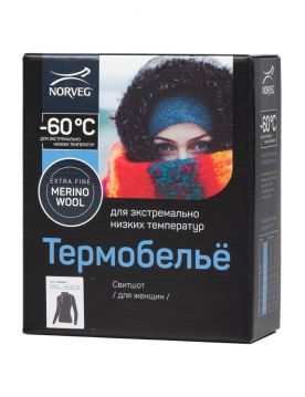 Термобелье женское NORVEG -60 верх антрацит