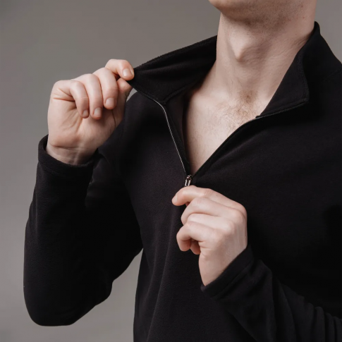 Термобелье мужское Следопыт Fleece Zip черный 