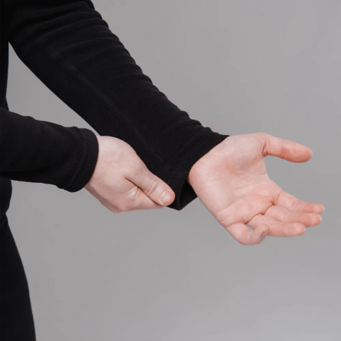 Термобелье мужское Следопыт Fleece Zip черный 