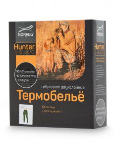 Термобелье мужское Norveg HUNTER низ хаки