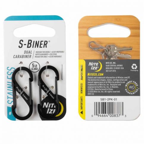 Карабин Nite Ize S-Biner Dual Carabiner #1 черный 2 шт 