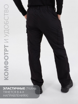 Брюки мужские Rosomaha Эльбрус на флисе черный