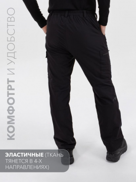 Брюки мужские Rosomaha Эльбрус на флисе черный
